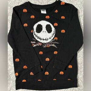 Disney Halloween Nightmare Before Christmas Jack sweatshirt kids L 10/12